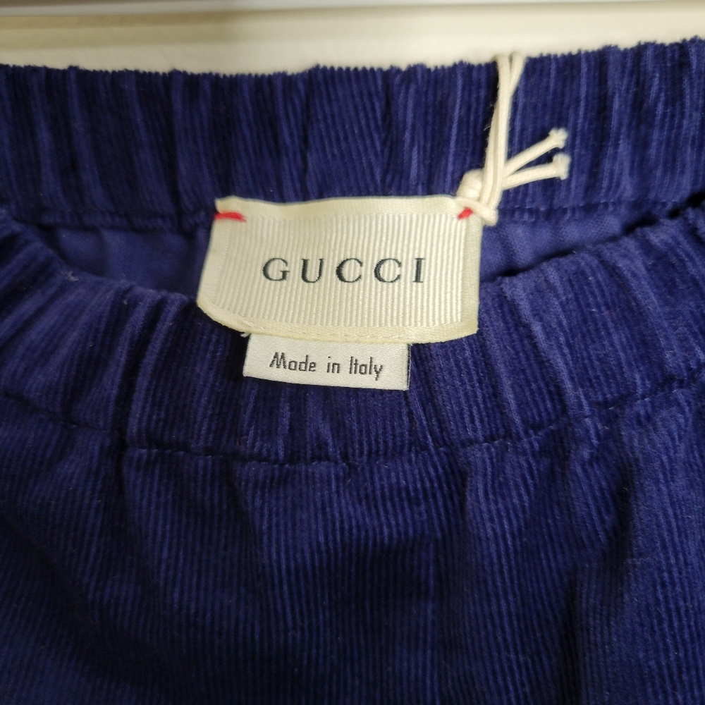 Gucci kids corduroy pants navy blue NWT 24 months - Picture 4 of 5